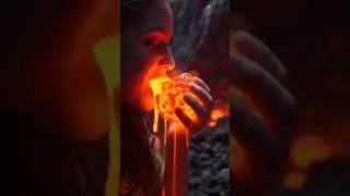 Eating food made of Lava | #ASMR #trends #AI