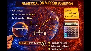 Mirror Equation | Solved Numerical with Explanation| Step-by-Step| Physics for Diploma Students