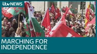 Thousands attend Welsh independence march | ITV News