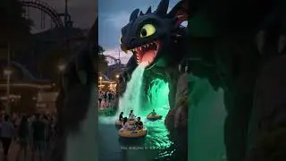 How to Train Your Dragon Theme Park #ai #anime #toothless #nightfury #amusementpark