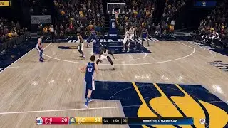 NBA LIVE 19 New Game Data Update! Philadelphia 76ers vs Indiana Pacers - PS4 PRO CPU SIM - HD