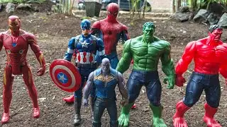 MARVEL AVENGERS TOYS STORY ACTION FIGURES. SPIDERMAN, HULK, CAPTAIN AMERICA, SUPERMAN, THOR, THANOS