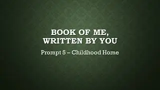Book of Me - Prompt 5