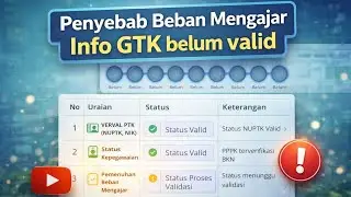 Penyebab beban mengajar di Info GTK belum VALID #infogtk #guru #sertifikasiguru 
