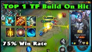 Top 1 Twisted Fate Wildrift | TF Build ON HIT with New item carry team very strong - 75% Win rate