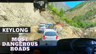 Manali To Keylong Via Atal Tunnel By HRTC ORDINARY Bus | Most Dangerous Road | Lahaul Valley Vlog