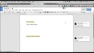 Insert a comment Google Docs