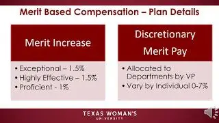 Merit Based Compensation for Staff Employees