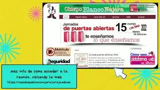 Puertas abiertas 2022 CEIP Obispo Blanco N&aacute;jera