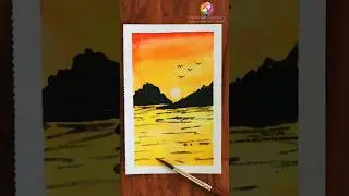 #landscapepainting #watercolour #harshartcreation #youtubeshorts #viral #tutorial #painting