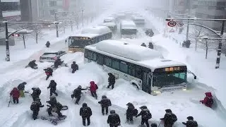 Snow Chaos in Japan, 120cm of Snow Brings Hokkaido to a Standstill