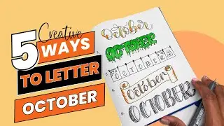 5 креативных способов написать надпись &laquo;Октябрь&raquo; | Идеи надписей для Bullet Journal