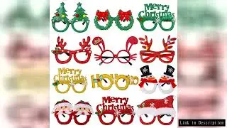 6pcs Santa Claus Xmas Tree Elk Paper Glasses Frame Christmas Glasses Photo Prop Christmas decoration