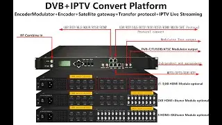 8 16 24 32 40 48 Encoder Modulator Tuner FTA DVB S2 T2 C ISDB ATSC to iptv Live Media with DVB T ISD