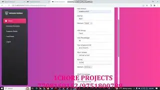 Student Admission Database Management system using Java