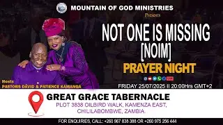 THANK YOU FOR JOINING US FOR  TODAY'S NOT ONE IS MISSING (NOIM) PRAYER NIGHT. STAY CONNECTED.