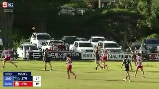 Rd 14 Hostplus SANFL Snapshot - South's Eamon Wilkinson snaps from stoppage