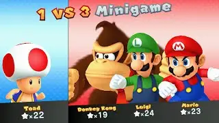 Mario Party 10 - Donkey Kong vs Mario vs Toad vs Luigi - Haunted Trail