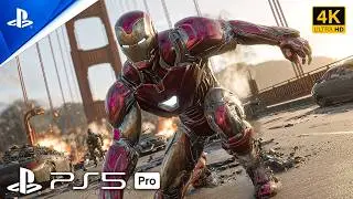 Marvel's Avengers - THOR, IRONMAN Геймплей (PS5 PRO) ULTRA реалистичная графика [4K HDR]