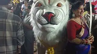 Grandson and Kumar Sahab posing for a photo with Durga Maan