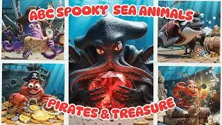 Spooky Pirate Treasure! 🏴&zwj;☠️ Spooky ABC Sea Animals Song for Kids