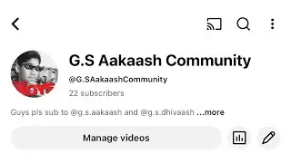 G.S AAKAASH COMMUNITY IS BACKKKK!!!!!