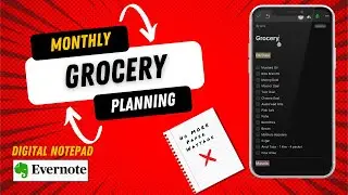 Monthly Grocery Planning with digital notepad. No more paper wastage