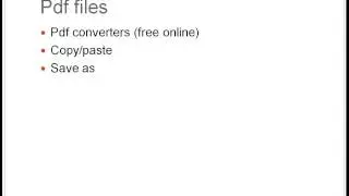 How to build a corpus (text formats)