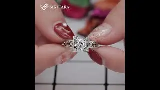 18K White Gold Plated Karat Paris Tower Engagement Wedding Ring