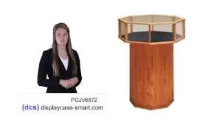 Octagon Jewelry Vision Pedestal Case - Classic Style
