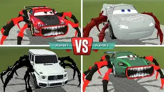 NEW CAR MONSTERS: MATER MONSTER, MCQUEEN MONSTER vs THOMAS TRAIN, BUS EATER, LUIGI EATER in Gmod