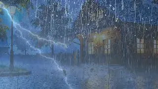 Heavy Rain & Thunderstorm Ambience for Deep, Fast Sleep 🌧️⚡
