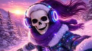 Snowfall Magic | Gothic Winter Song ❄️🖤 Skeleton Night Ride