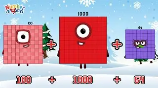 ADD NUMBERBLOCKS THREE RANDOM NUMBERS | ADDITION OF BIG NUMBER | LEARN TO COUNT | LEARNINGBLOCKS