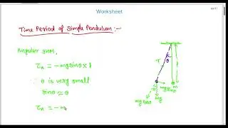 Time Period of Simple Pendulum| S.H.M.| Class-IX Physics