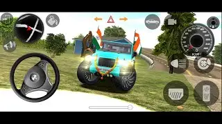 Mahindra Light Blue Thar Video😈 | Indian Cars Simulator 3D🤯 | Mala &  Indian Flag And Gaming #gaming