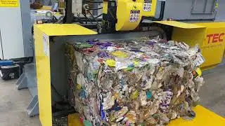Automatic Baling of PET Plastic
