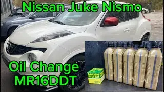 Nissan Juke NISMO oil change DIY Ölwechsel MR16DDT
