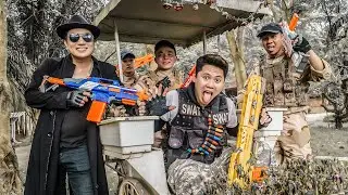 Nerf Guns War : Couple S.W.A.T Of SEAL TEAM Attack Deal Leader Black Dangerous Criminal Group