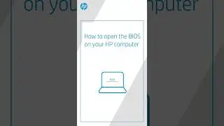 How to open the BIOS on your HP computer #shorts