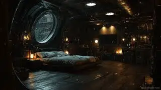 Steampunk Space Station Ambience | Deep Space Sounds from a Sci-Fi Bedroom (3H for Sleep & Focus)