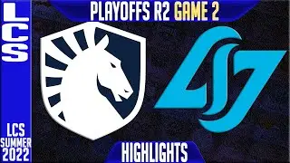 TL vs CLG Highlights Game 2 | LCS Playoffs Summer 2022 Round 2 Lower | Team Liquid vs CLG G2
