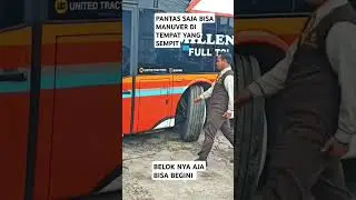 Manuver patah bus Rosalia indah #bus #rosaliaindah #busmania