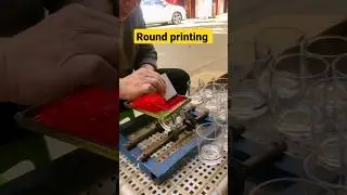 ||Round Printing on glass|| #screenprinting  #roundprinting #printing #youtubeshorts #viral #shorts