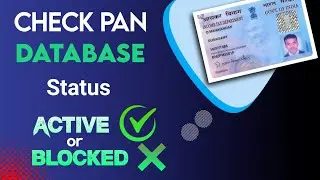 🔥Is your PAN card Active or Blocked ? Check PAN card database status &bull; PAN Card blocked or active ?