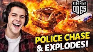 Police chasing me & my car Explodes | Sleeping dogs gameplay | Enola