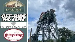 Baron 1898 at Efteling | OFF RIDE - Full HD 2022 | B&M mini Dive Coaster