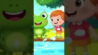 Frog Song for Kids 🐸 | Hop Hop Rhyme | #shorts  #kids #learningpoem #cartoon #youtubekids #funny