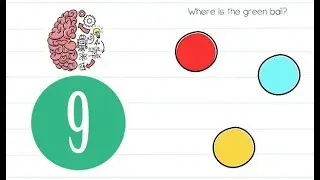 Brain Test Level 9 Where is the green ball Answer