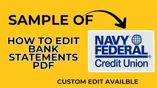 How to edit Bank Statement PDF | Navy Federal Personal | Convert PDF to Word